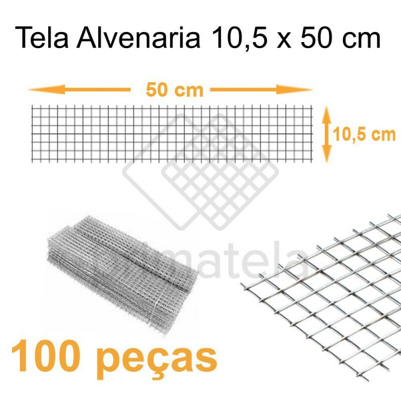 Tela Amarração de Alvenaria 10,5x50cm Caixa com 100 pç Tela Amarração de Alvenaria 10,5x50cm Caixa com 100 pç