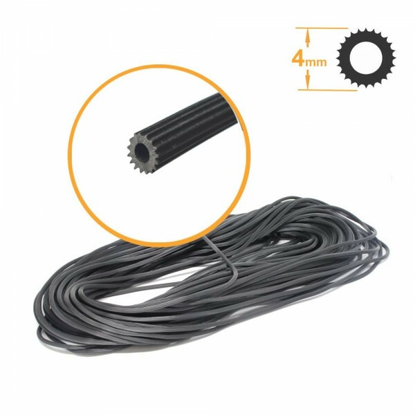 Cordão Fixação de Tela Mosquiteira - PVC PRETO 4mm rolo 50m Cordão Fixação de Tela Mosquiteira - PVC PRETO 4mm rolo 50m