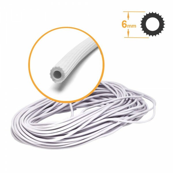 Cordão Fixação de Tela Mosquiteira - PVC BRANCO 6mm rolo 50m Cordão Fixação de Tela Mosquiteira - PVC BRANCO 6mm rolo 50m