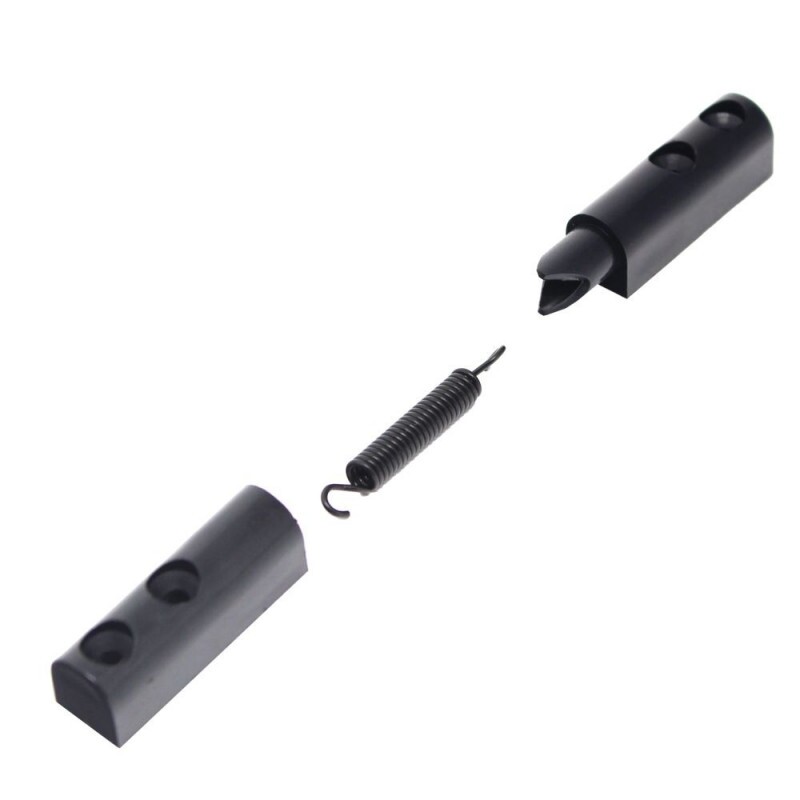 Dobradiça com Mola Nylon Preta Dobradiça com Mola Nylon Preta