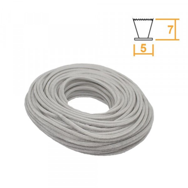 Escova Encaixe CINZA 5x7mm Rolo c/ 50m Escova Encaixe CINZA 5x7mm Rolo c/ 50m