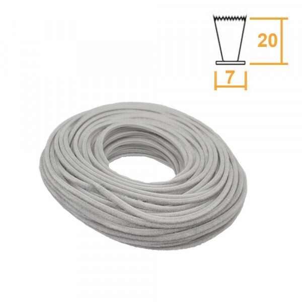 Escova Encaixe CINZA 7x20mm Rolo 25m