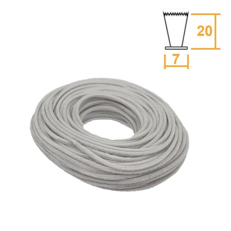 Escova Encaixe CINZA 7x20mm Rolo 25m