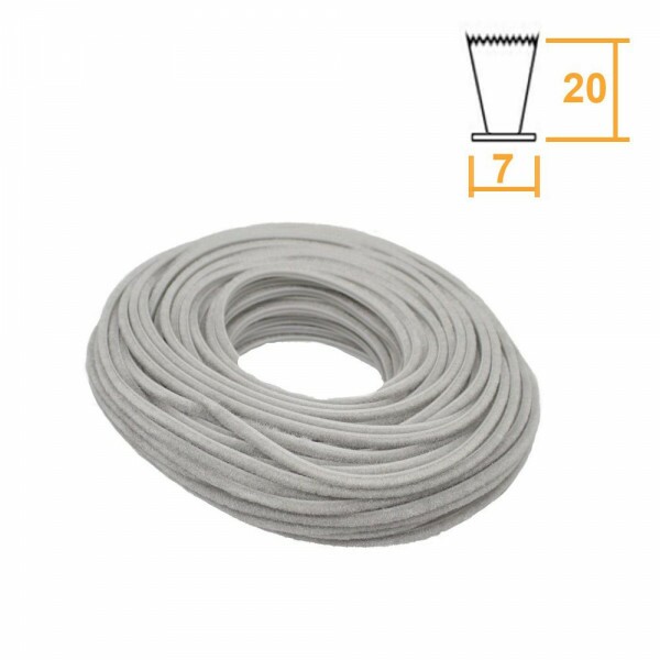 Escova Encaixe CINZA 7x20mm Rolo 25m Escova Encaixe CINZA 7x20mm Rolo 25m