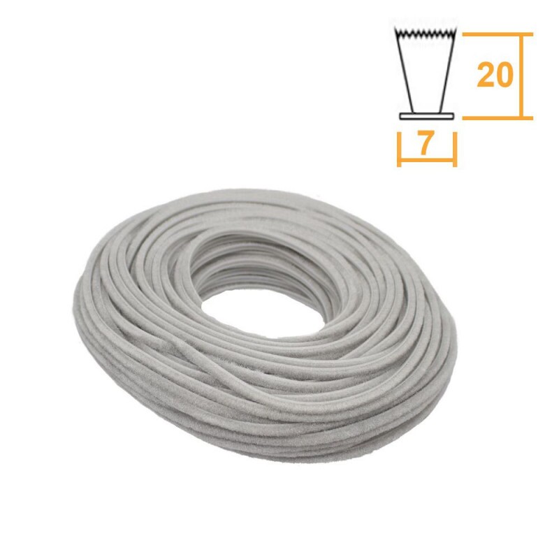 Escova Encaixe CINZA 7x20mm Rolo 25m Escova Encaixe CINZA 7x20mm Rolo 25m