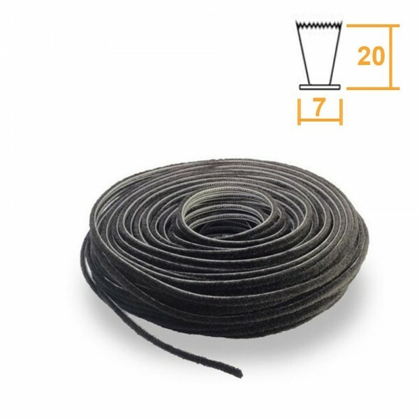 Escova Encaixe PRETA 7x20mm Rolo 25m