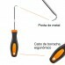 FERRAMENTA TIPO GANCHO, NAS CORES LARANJA E PRETA, PARA REMOVER CORDAO.