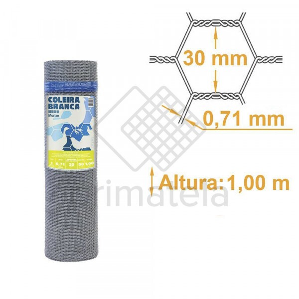 Tela Pinteiro Reforçada Malha 1 Fio 22 - COL. BRANCA MORLAN - 1,00x50m Tela Pinteiro Reforçada Malha 1 Fio 22 - COL. BRANCA MORLAN - 1,00x50m