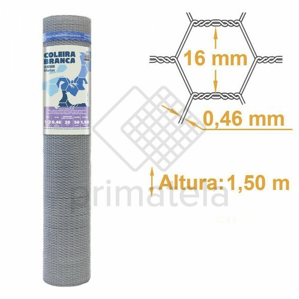 Tela Viveiro Malha 1/2 Fio 26 - COLEIRA BRANCA MORLAN 1,50x50m