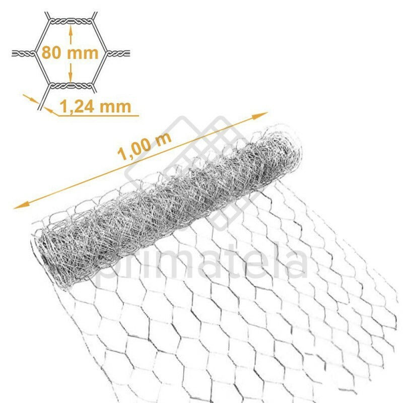 TELA HEXAGONAL GALV. MANGUEIRÃO MALHA 3 FIO 18 ALTURA 1,00m - PREÇO POR METRO