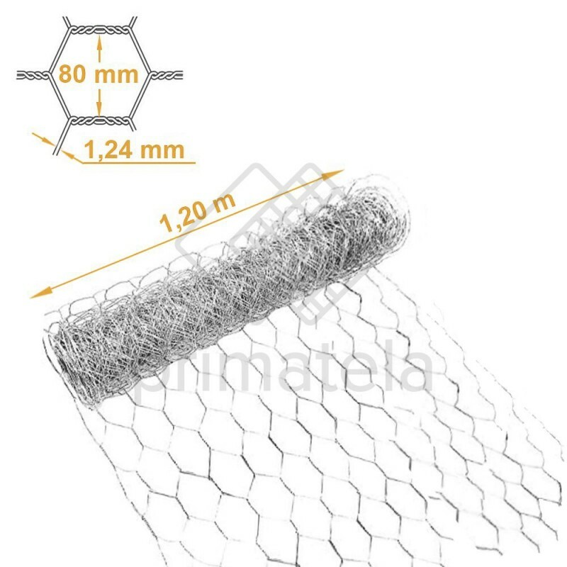 TELA HEXAGONAL GALV. MANGUEIRÃO MALHA 3 FIO 18 ALTURA 1,20m - PREÇO POR METRO