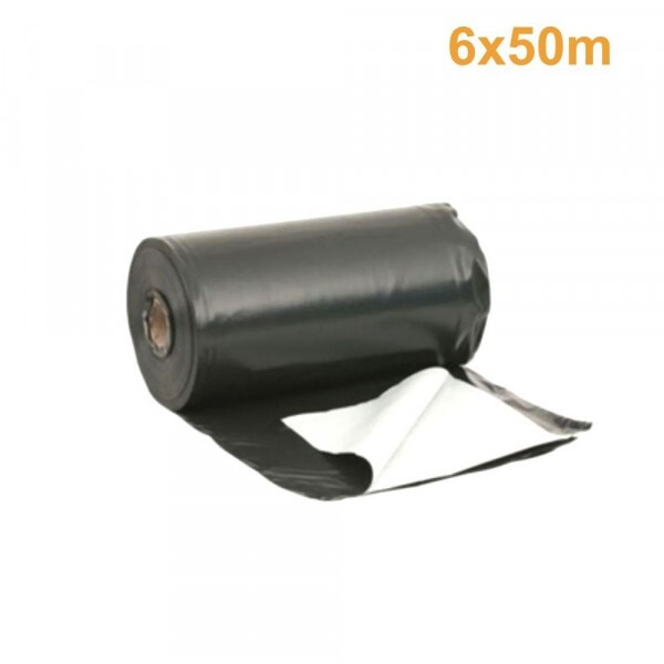 Silo Lona Dupla Face Plástica Preto/Branco CAPAC 286m3 - 6x50m