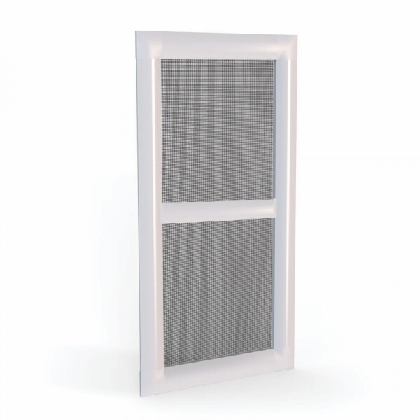 Kit Mosquiteira Corredeira Perfil BRANCO tela CINZA c/ reforço - 1,00x1,50m