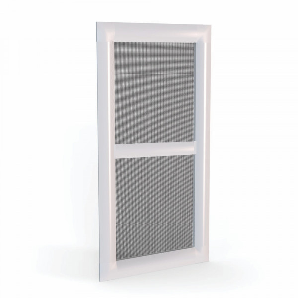 Kit Mosquiteira Corredeira Perfil BRANCO tela CINZA c/ reforço - 1,00x1,50m