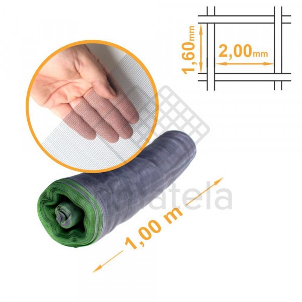Tela Mosquiteira Polietileno Malha 1,60x2,00mm CINZA - 1,00x1,00m Tela Mosquiteira Polietileno Malha 1,60x2,00mm CINZA - 1,00x1,00m