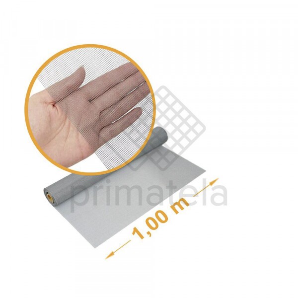 Tela Mosquiteira Fibra de Vidro CINZA malha 16x18mm Reforçada - 1,00x30m