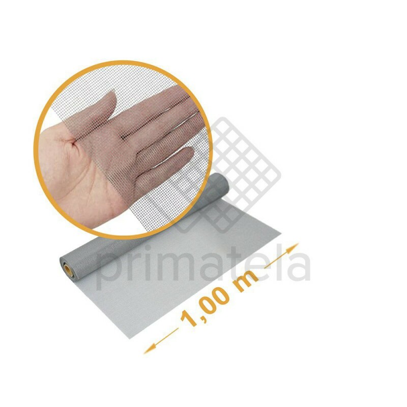 Tela Mosquiteira Fibra de Vidro CINZA malha 16x18mm Reforçada - 1,00x30m