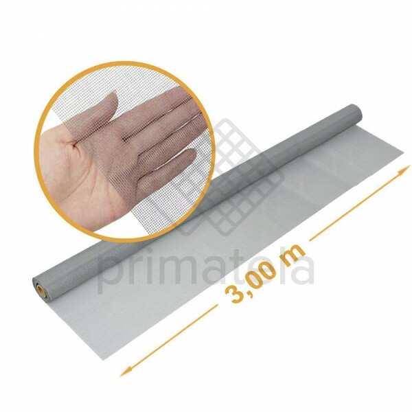 Tela Mosquiteira Fibra de Vidro CINZA malha 16x18mm Reforçada - 3,00x30m