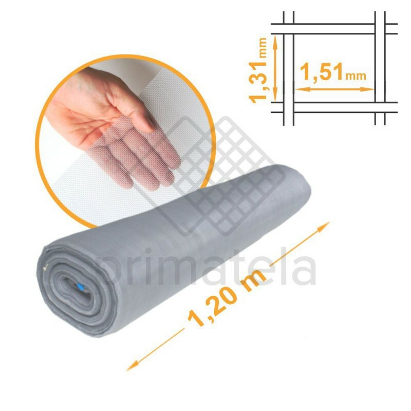 Tela Mosquiteira Industrial CINZA Malha 1,31x1,51mm - 1,20x50m