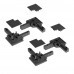 Kit Mosquiteira Corredeira Perfil PRETO tela PRETA c/ reforço - 1,20x1,50m