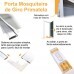 Kit Porta Mosqueteira de Giro c/ Tela Fibra de Vidro Cinza Perfil Branco - 1,00x2,15m