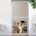 Kit Porta Mosqueteira de Giro c/ Tela Poliéster PET Cinza Perfil Branco -1,00x2,15m