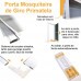 Kit Porta Mosqueteira de Giro BRANCA c/ Tela Poliéster Resistente PET Preta -1,00x2,15m