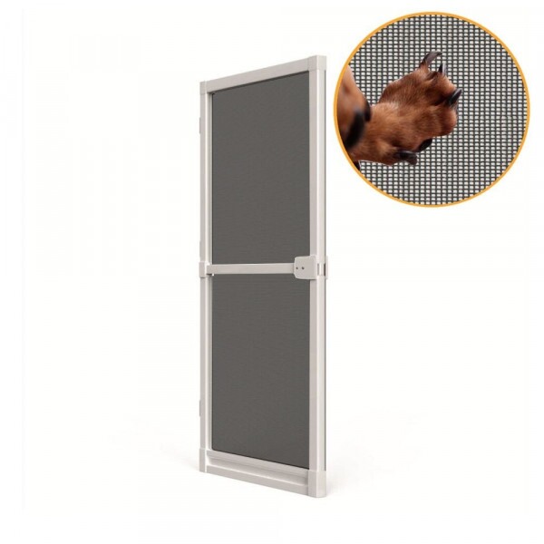 Kit Porta Mosqueteira de Giro BRANCA c/ Tela Poliéster Resistente PET Preta -1,00x2,15m