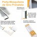 Kit Porta Mosqueteira de Giro MARROM c/ Tela Mosquiteira Cinza - 1,00x2,15m