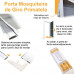 Kit Porta Mosqueteira de Giro MARROM c/ Tela Poliéster Resistente PET Cinza escuro - 1,00x2,15m