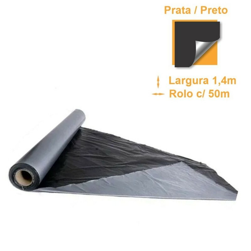 Lona Mulching Cobertura de Solo Prata/Preto - 1,40x50m
