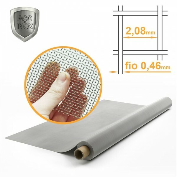 Tecido Peneira Inox 304 Malha 10 Fio 26 - 1,00x30m