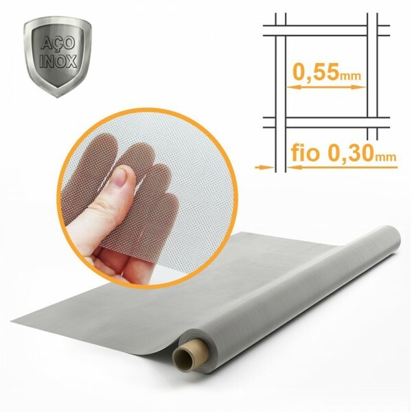 Tecido Peneira Inox 304 Malha 30 Fio 0,30mm - 1,00x1m Series