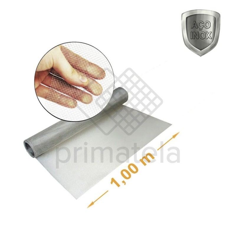 Tecido Peneira Inox 304 Malha 14 Fio 30 - 1,00x30m