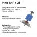 PINO LISO C/ ARRUELA CONICA 1/4 EMB. C/100PC PINO LISO C/ ARRUELA CONICA 1/4 EMB. C/100PC