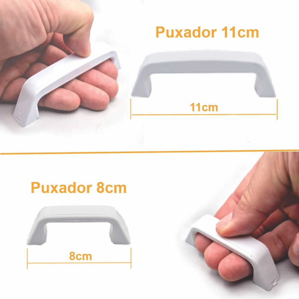 PUXADOR MOSQ.CORREDEIRA 8CM EM NYLON BRANCO