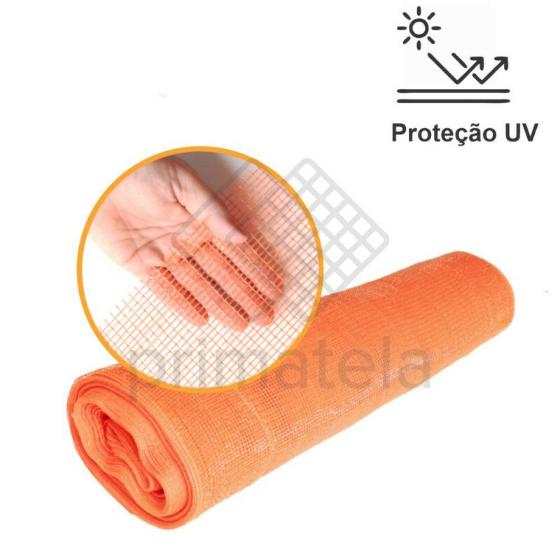 Tela Tapume 47 g/m² Laranja - 1,20x50m