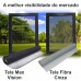 Tela Inox Maxi Vision Malha 20 Fio 0,17mm Rev. PVC Preto - 1,50x30m Tela Inox Maxi Vision Malha 20 Fio 0,17mm Rev. PVC Preto - 1,50x30m