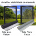 Tela Inox Maxi Vision Inox Malha 22 Fio 0,15mm Rev. PVC Preto - 2,00x30m